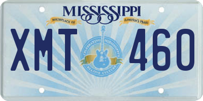 MS license plate XMT460