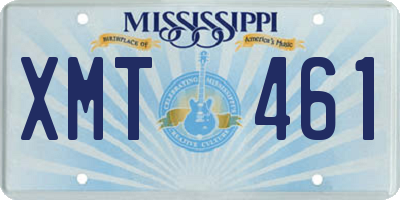 MS license plate XMT461