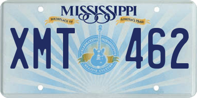 MS license plate XMT462