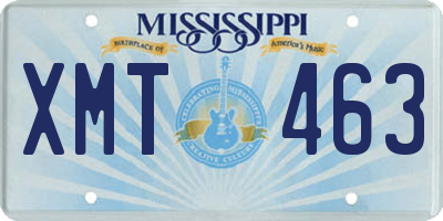 MS license plate XMT463