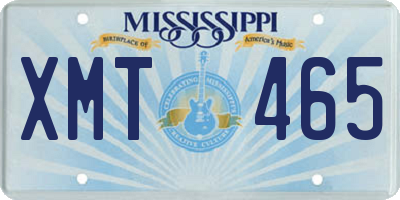 MS license plate XMT465