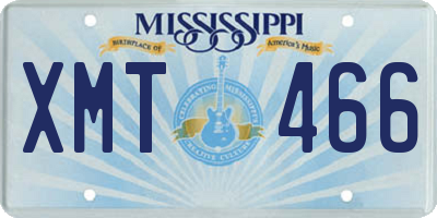 MS license plate XMT466