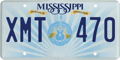 MS license plate XMT470