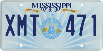 MS license plate XMT471