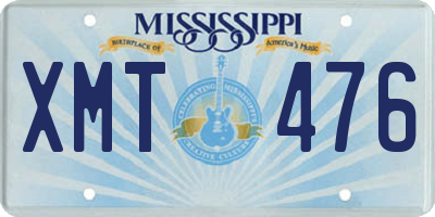 MS license plate XMT476