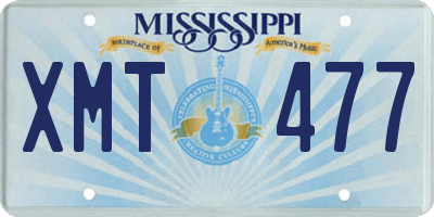 MS license plate XMT477