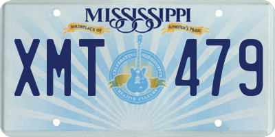 MS license plate XMT479