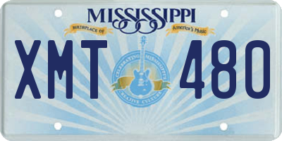 MS license plate XMT480