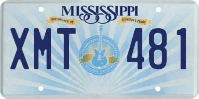 MS license plate XMT481