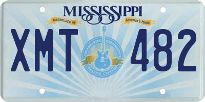 MS license plate XMT482