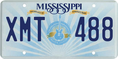 MS license plate XMT488