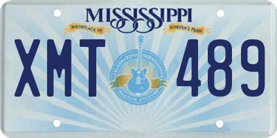 MS license plate XMT489
