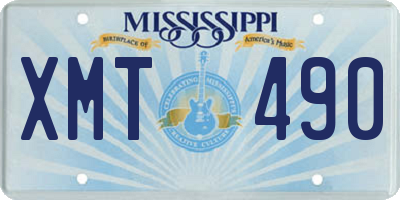 MS license plate XMT490