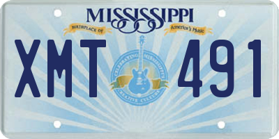 MS license plate XMT491