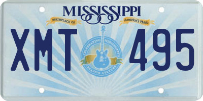 MS license plate XMT495