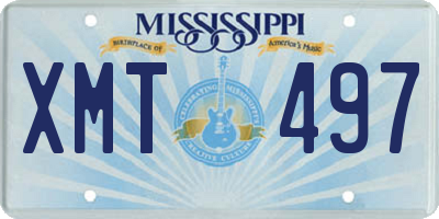 MS license plate XMT497