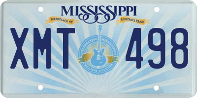 MS license plate XMT498