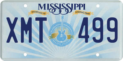 MS license plate XMT499