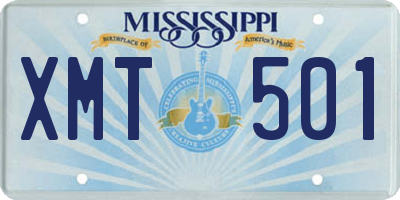 MS license plate XMT501