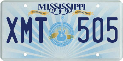 MS license plate XMT505