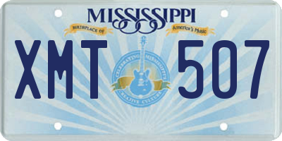 MS license plate XMT507