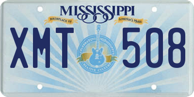 MS license plate XMT508