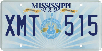 MS license plate XMT515