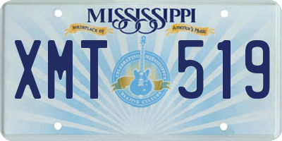 MS license plate XMT519