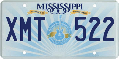 MS license plate XMT522
