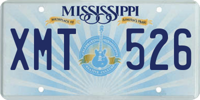 MS license plate XMT526