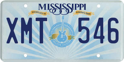 MS license plate XMT546