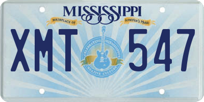MS license plate XMT547