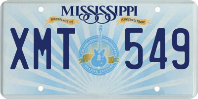 MS license plate XMT549