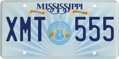 MS license plate XMT555