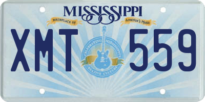 MS license plate XMT559