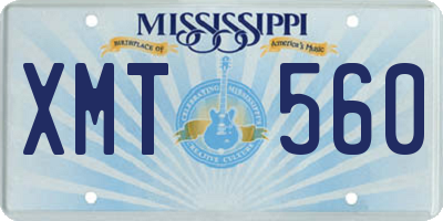 MS license plate XMT560