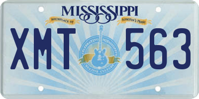 MS license plate XMT563