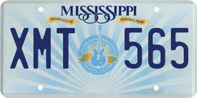 MS license plate XMT565