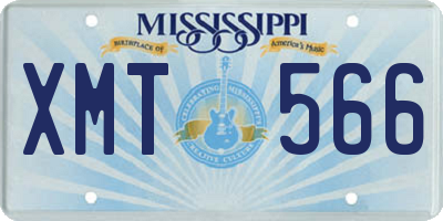 MS license plate XMT566