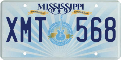 MS license plate XMT568