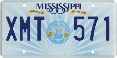 MS license plate XMT571