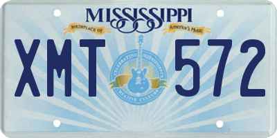 MS license plate XMT572