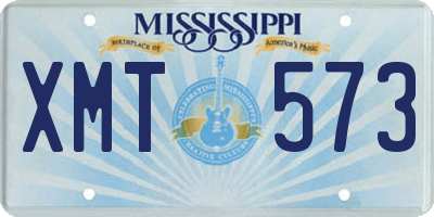 MS license plate XMT573