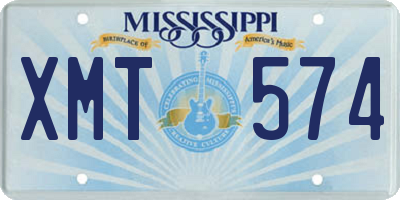 MS license plate XMT574