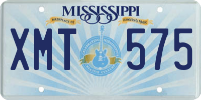 MS license plate XMT575