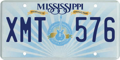 MS license plate XMT576