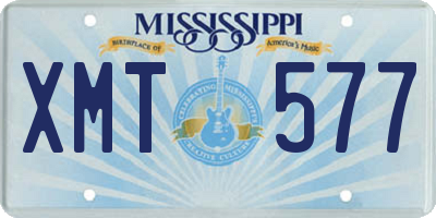 MS license plate XMT577