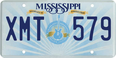 MS license plate XMT579