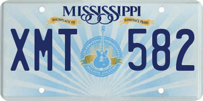 MS license plate XMT582