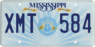 MS license plate XMT584